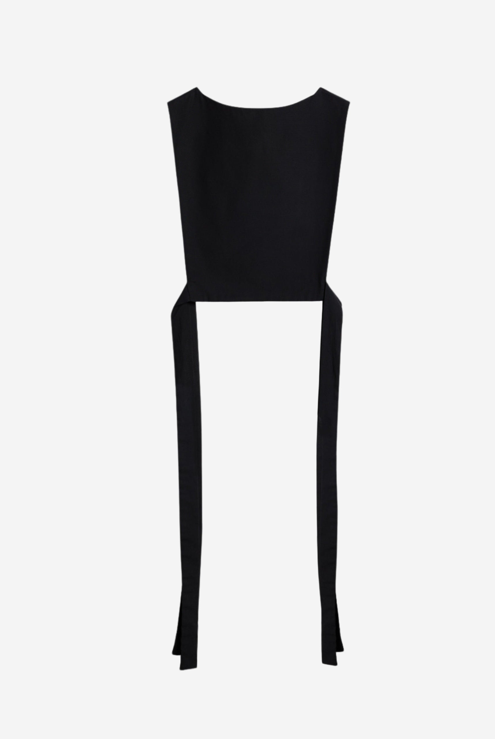 Guler vesta din poplin de bumbac organic negru spate