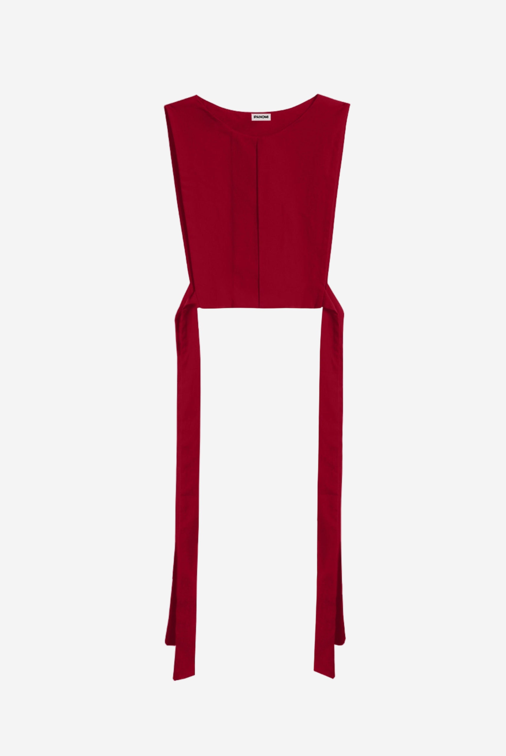 Guler vesta din poplin de bumbac organic rosu