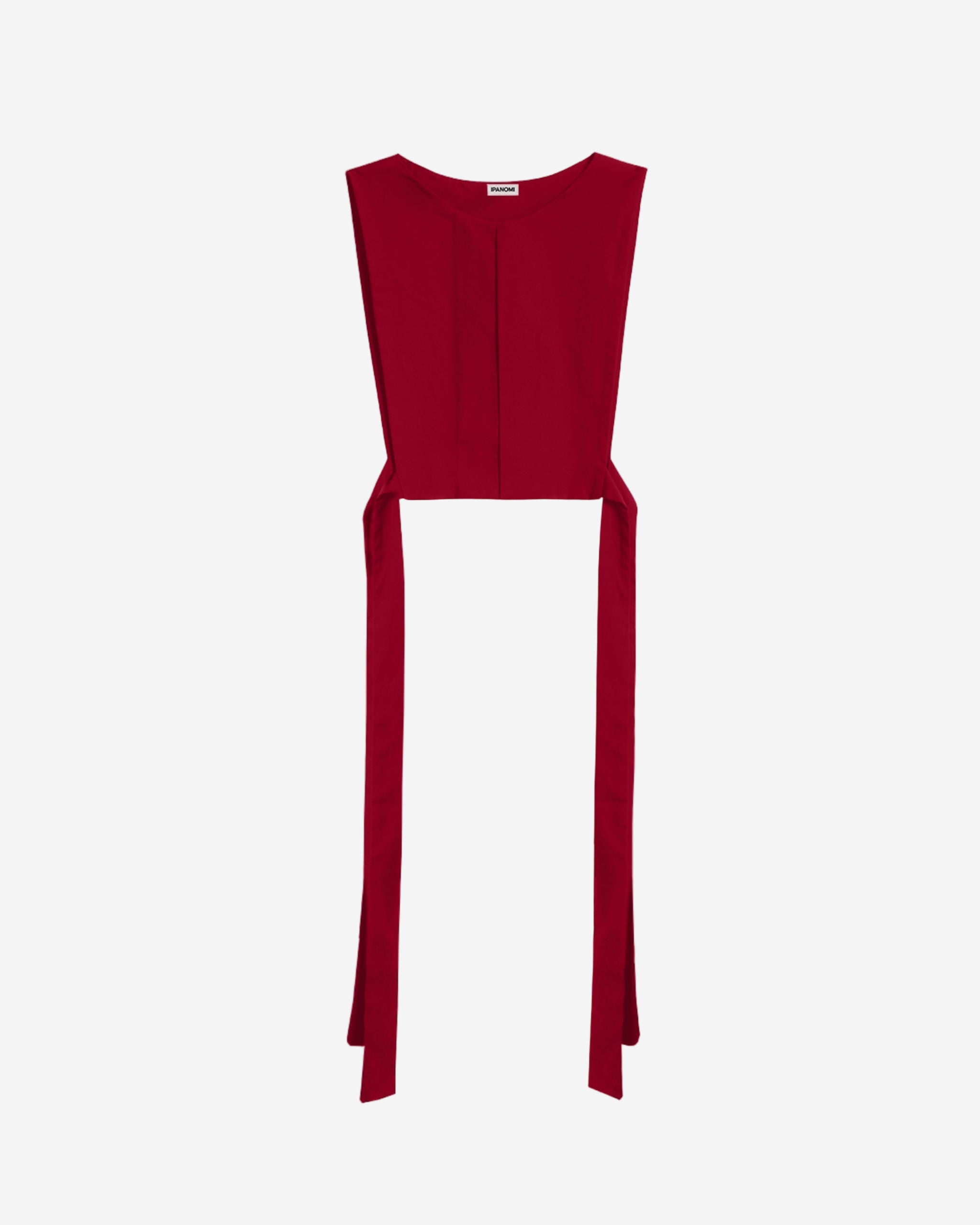 Guler vesta din poplin de bumbac organic rosu