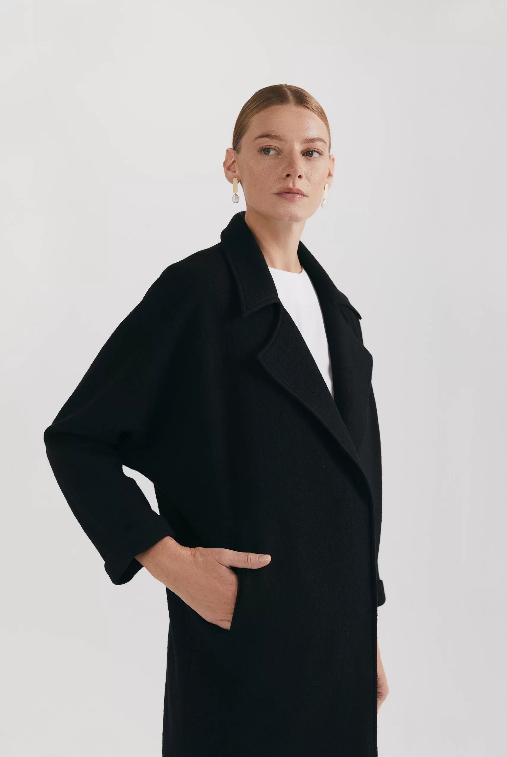 Jachetă din lână oversized - ipanomi.com