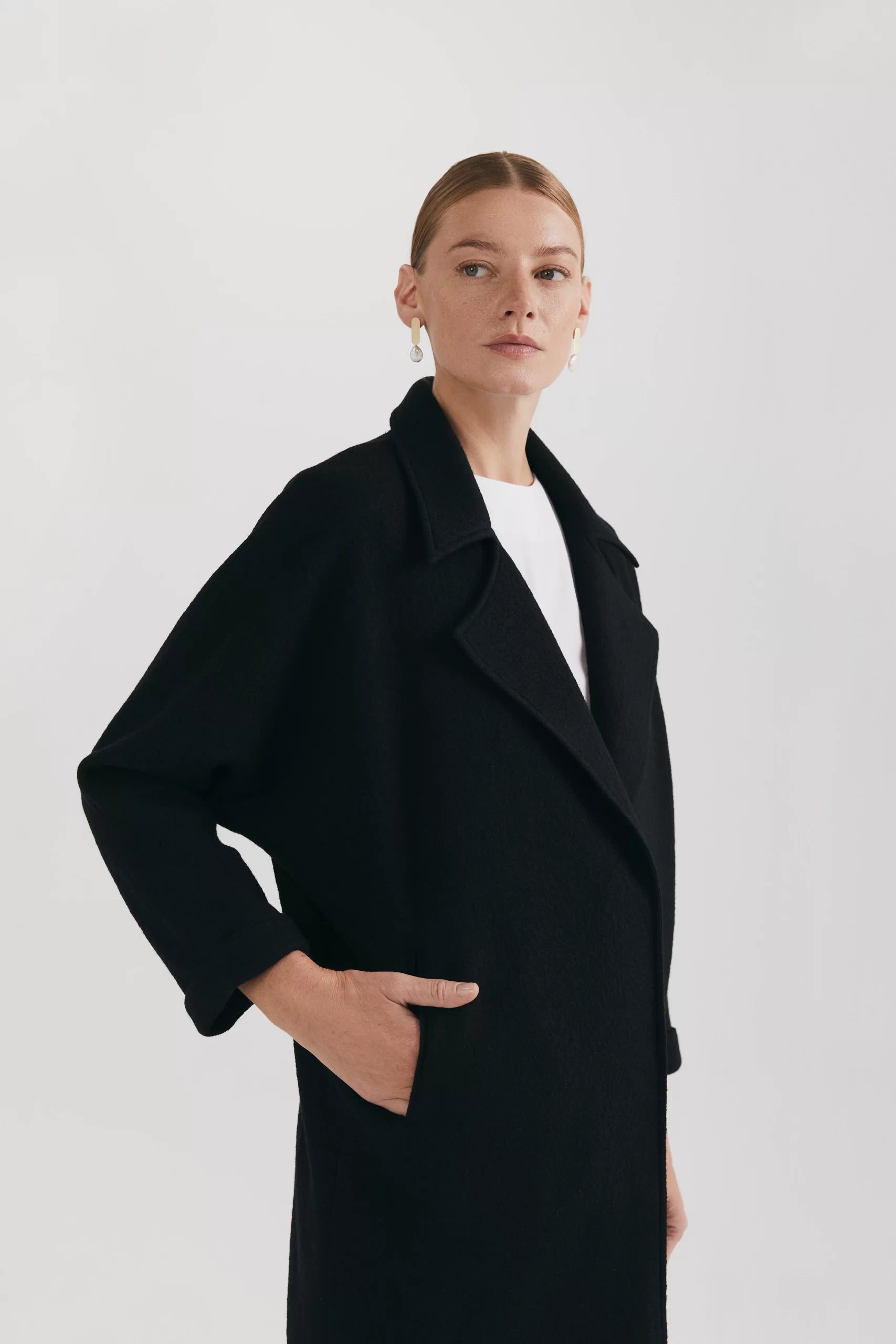 Jachetă din lână oversized - ipanomi.com