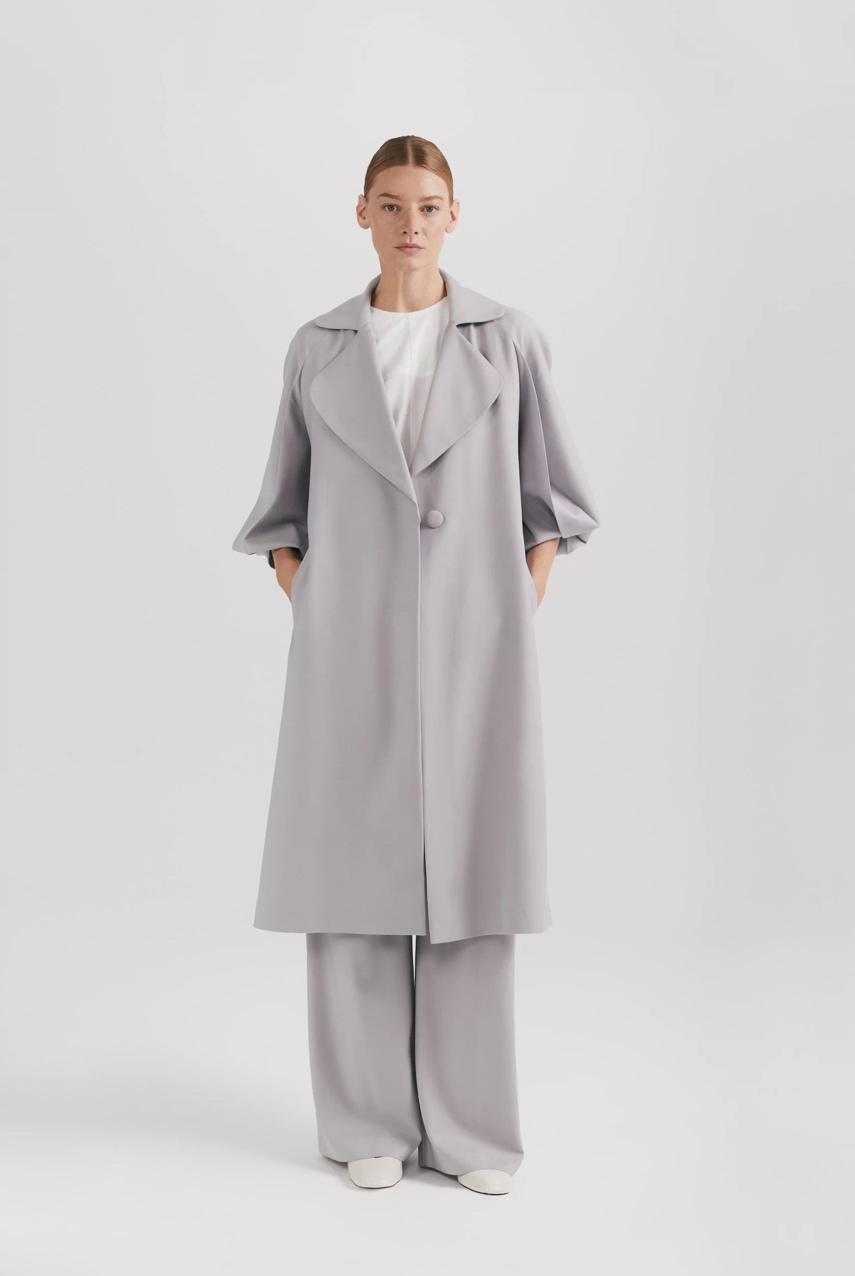 Trenci din lână premium cu detalii speciale la mâneci și spate - ipanomi.com