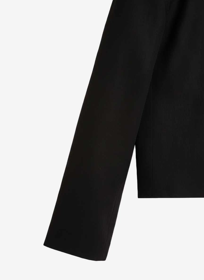 Sacou elegant din canepa detaliu maneca