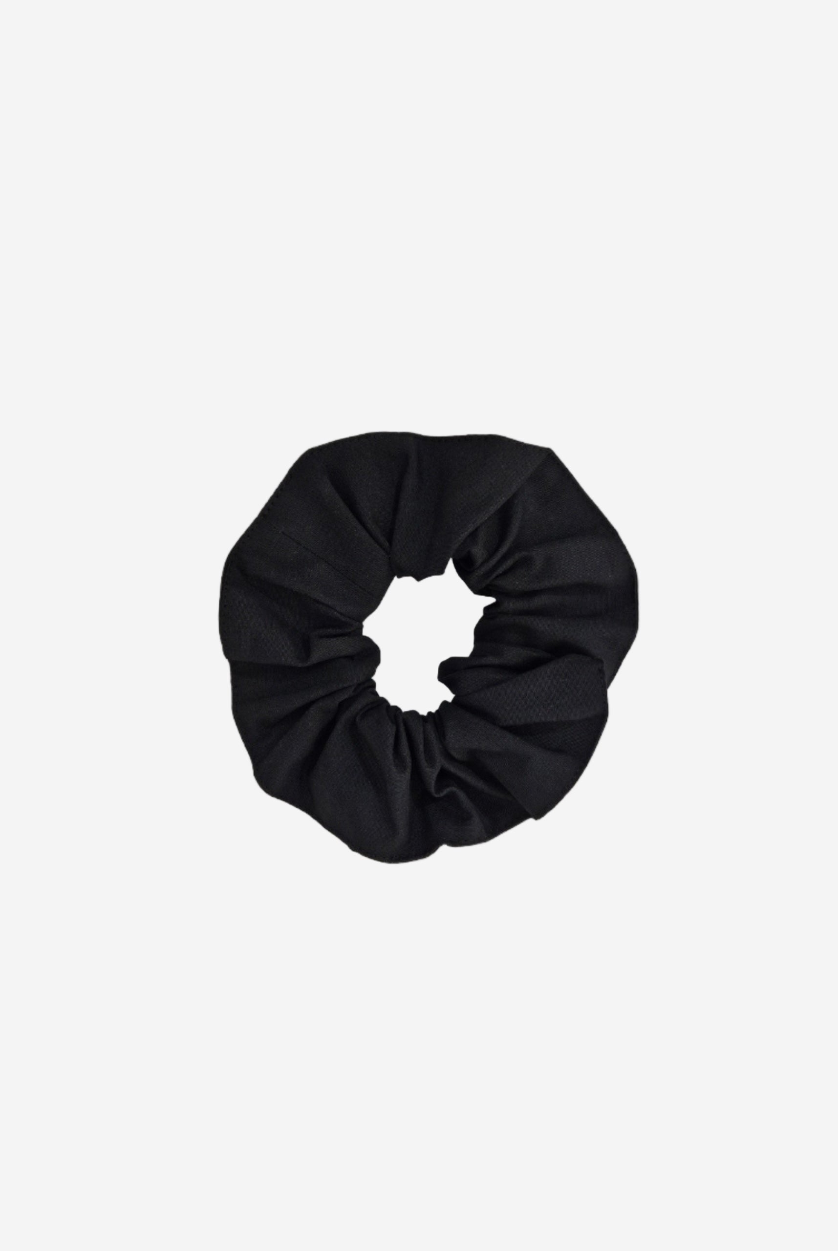 Scrunchie din bumbac organic negru midi