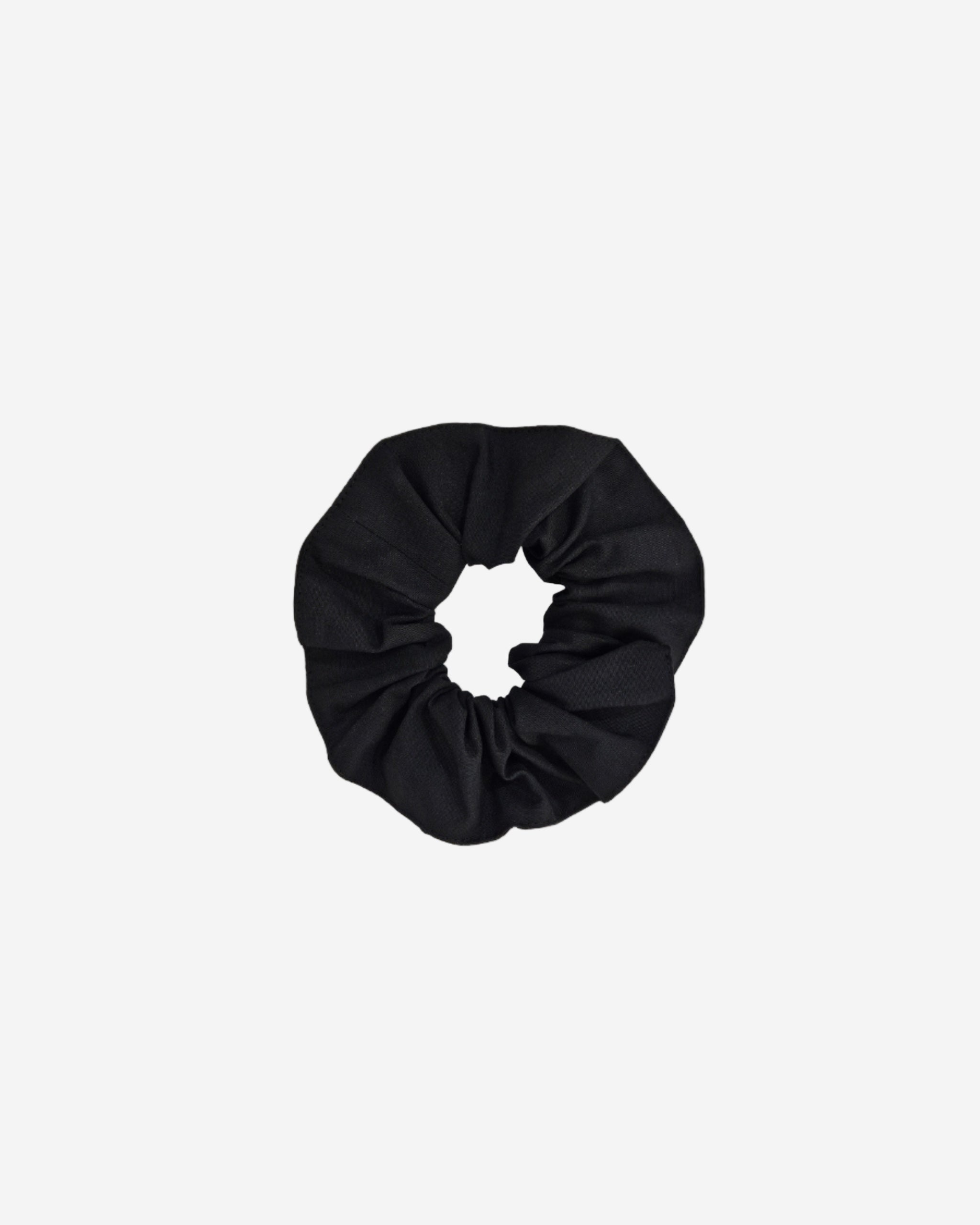 Scrunchie din bumbac organic negru midi