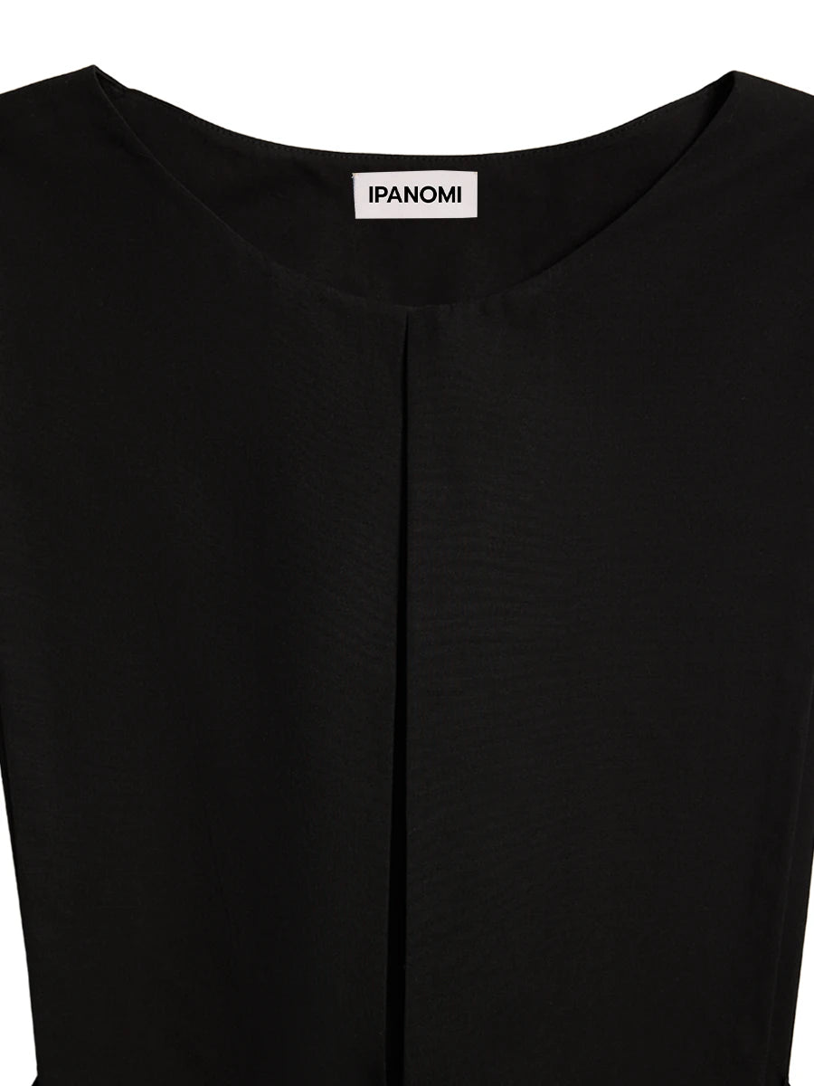 Guler din poplin de bumbac organic cu cordoane - ipanomi.com