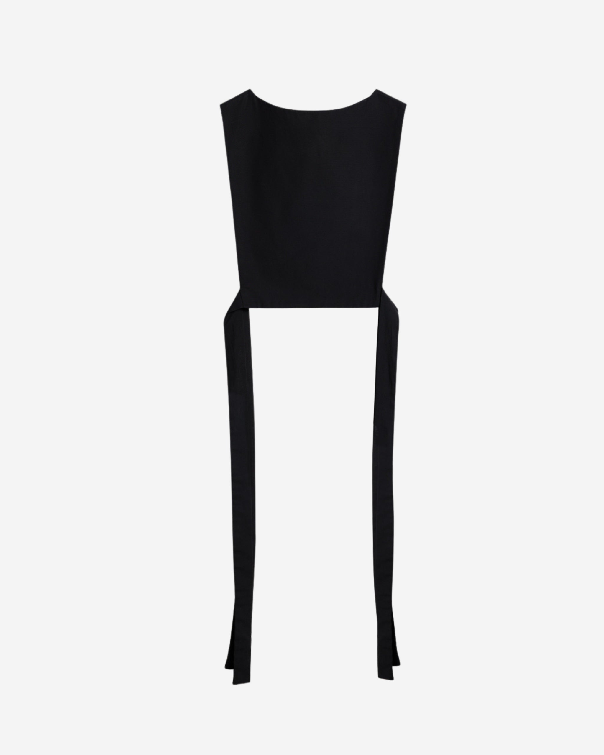 Guler vesta din poplin de bumbac organic negru spate
