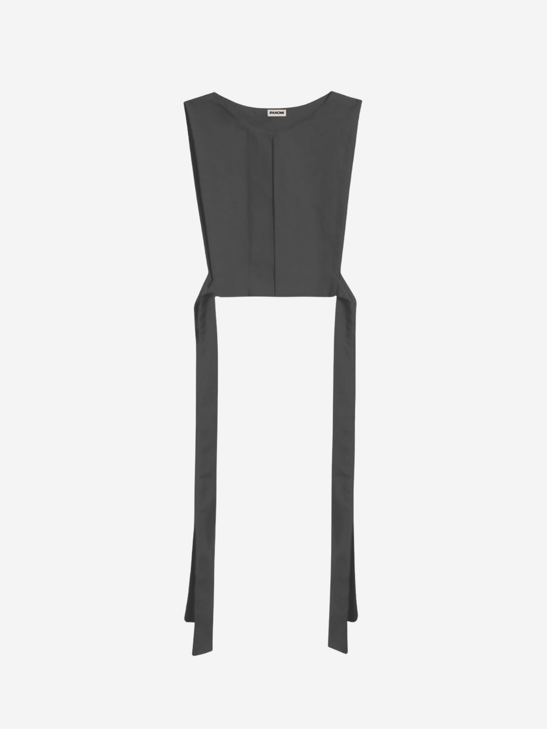 Guler-vestă din poplin de bumbac gri închis - ipanomi.com