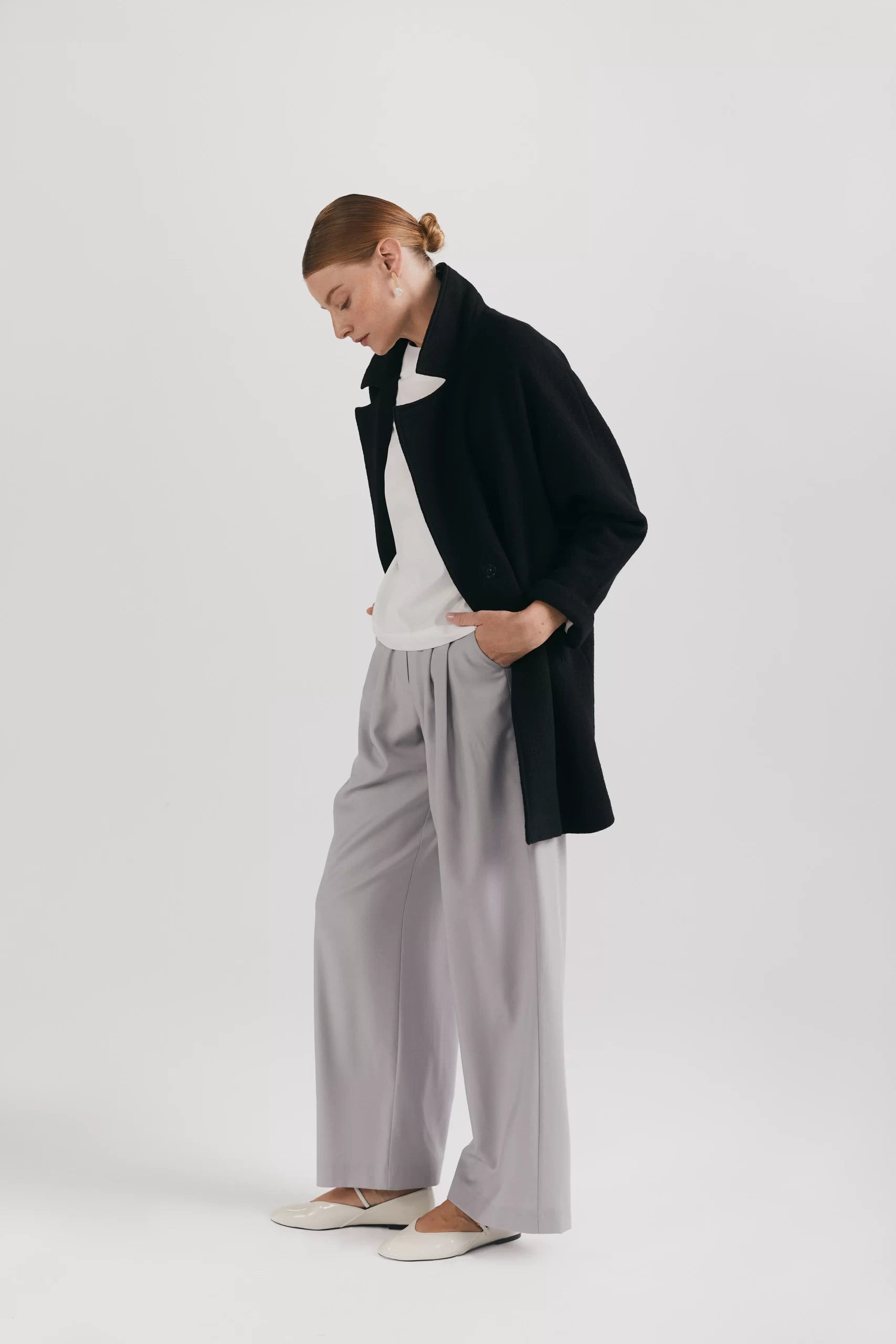 Jachetă din lână oversized - ipanomi.com