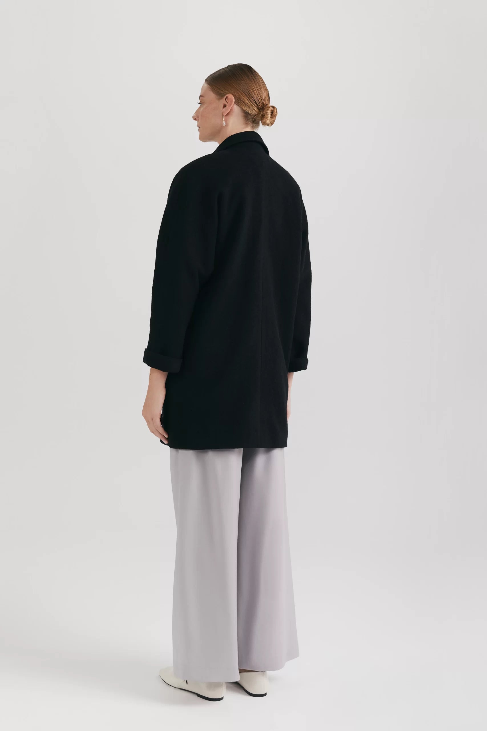 Jachetă din lână oversized - ipanomi.com