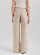 Pantaloni din in bej - ipanomi.com