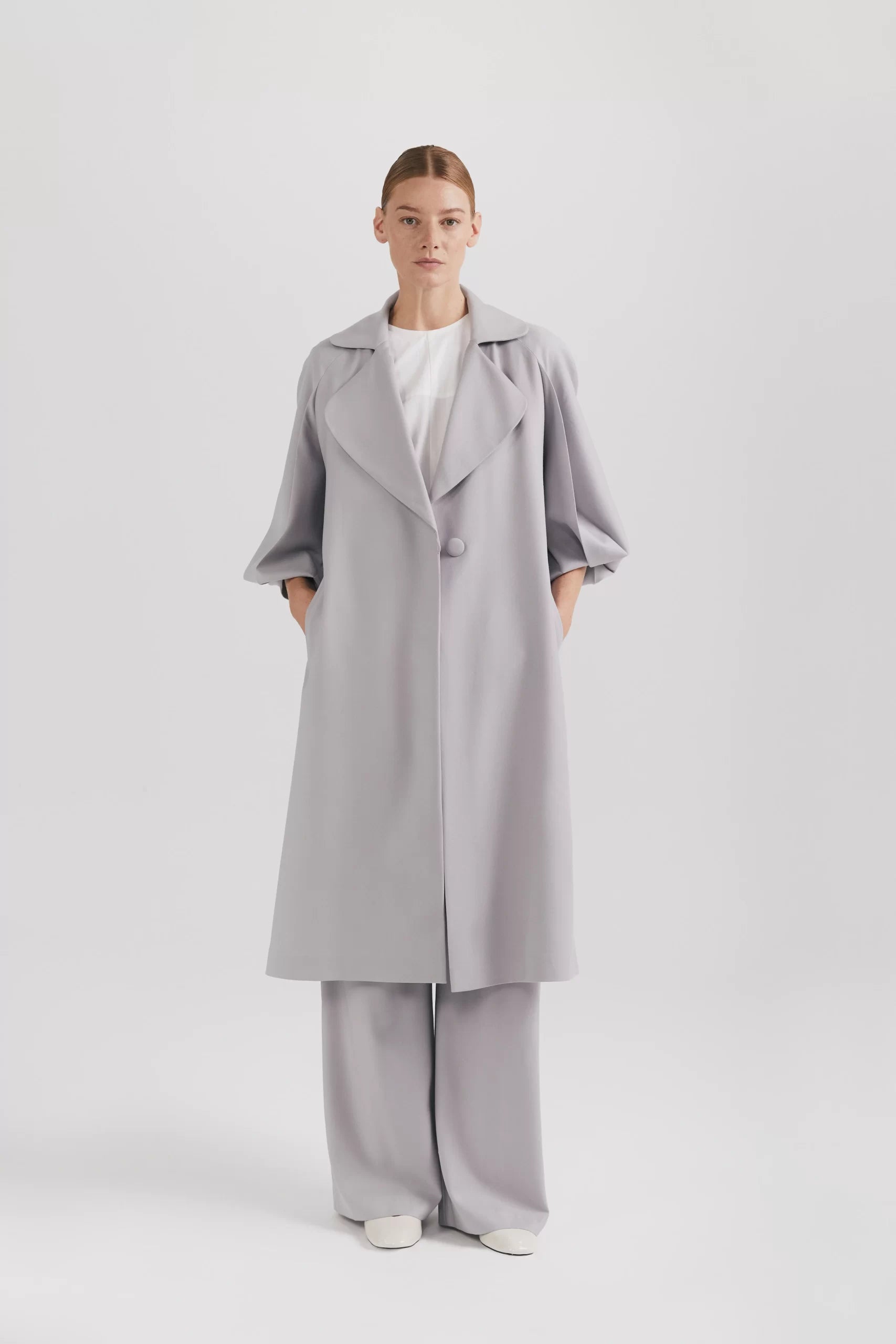 Trenci din lână premium cu detalii speciale la mâneci și spate - ipanomi.com