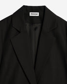 Sacou elegant din canepa cu rever negru