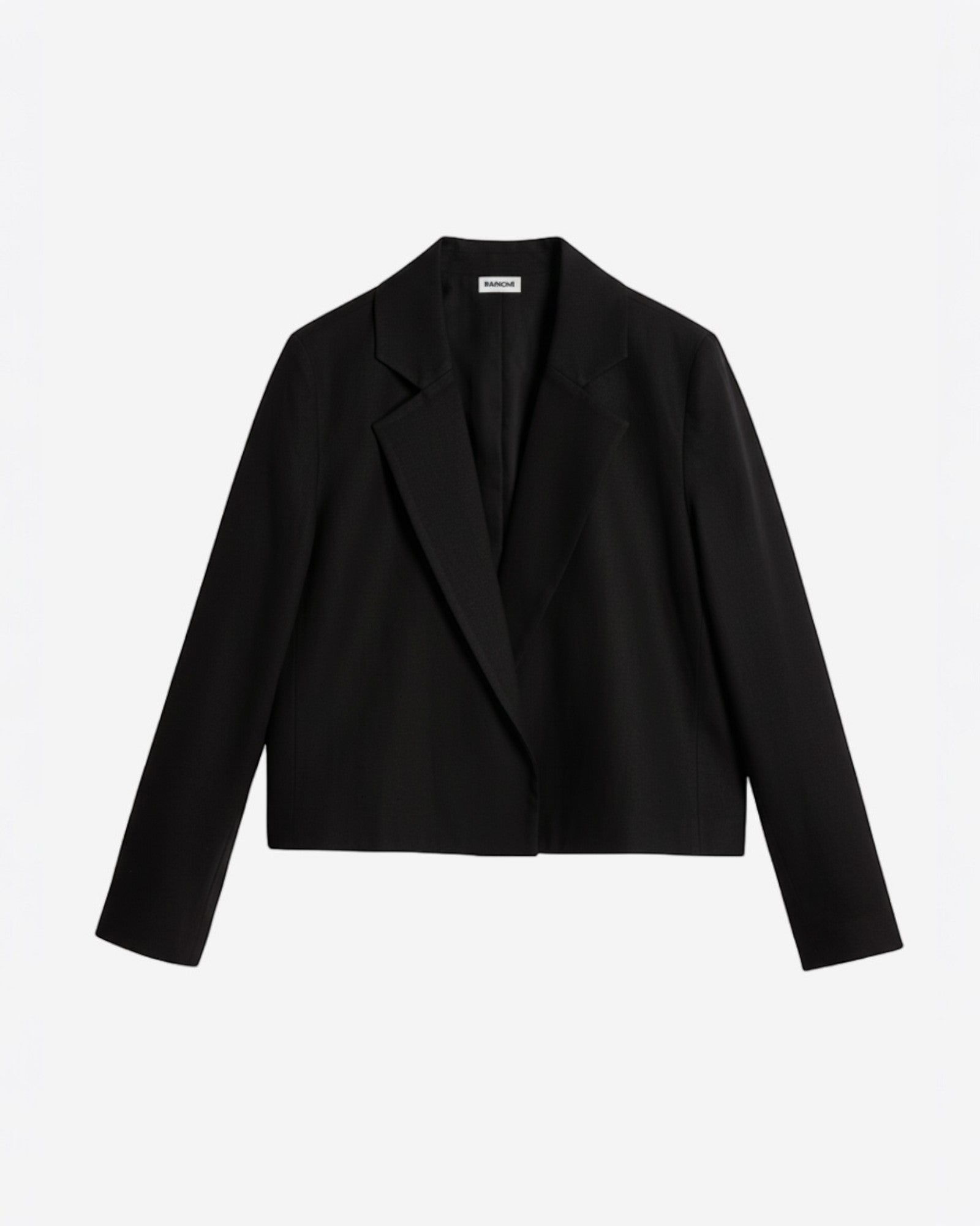 Sacou elegant din canepa negru, scurt