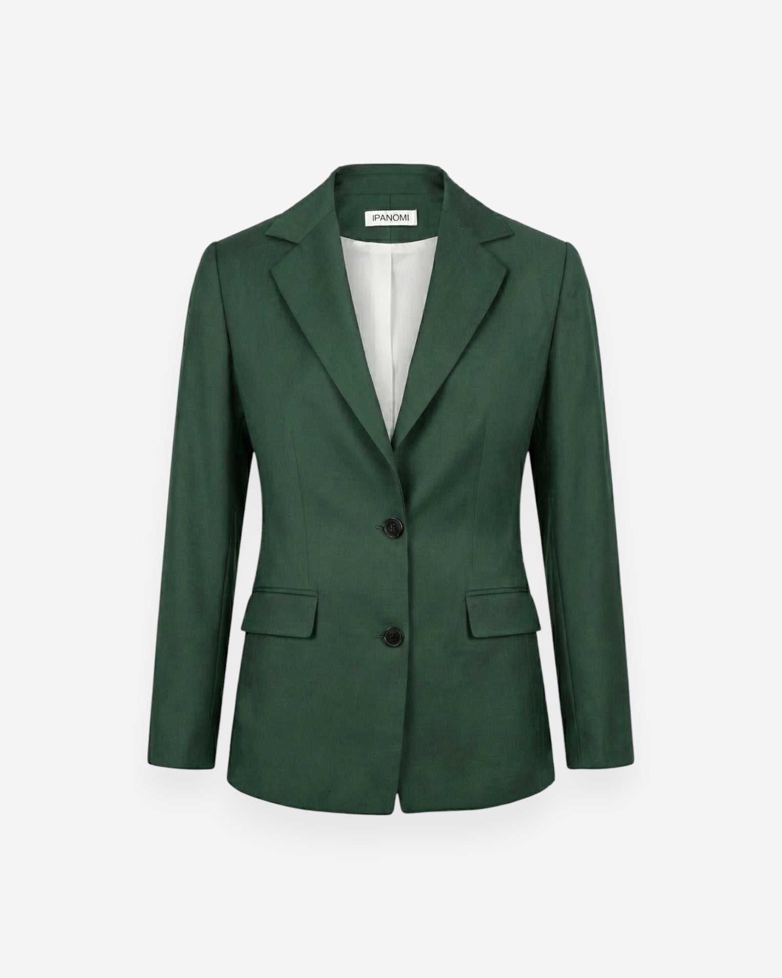 Sacou cambrat din lână italiană premium, verde