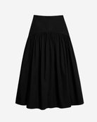 Fusta casual din bumbac organic neagra spate