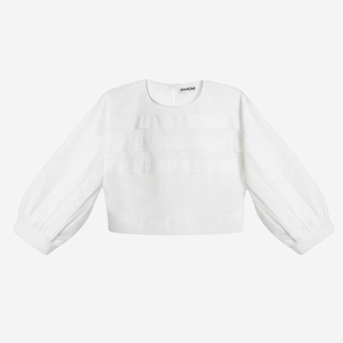 Cămașă elegantă crop din poplin de bumbac Tana Lawn